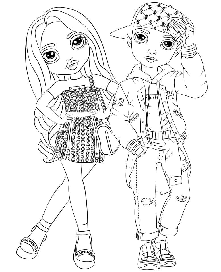 Desenho de Rainbow High Imprimivel para Colorir