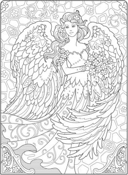 Desenho De Um Lindo Anjo Para Colorir