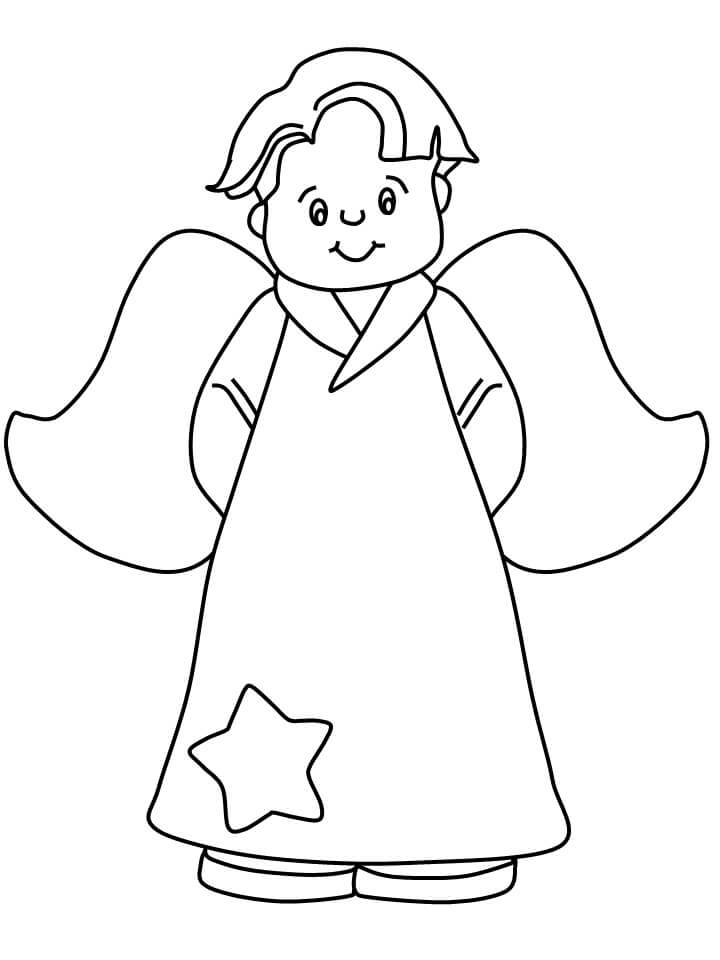 Desenho Anjo Fofo para Colorir