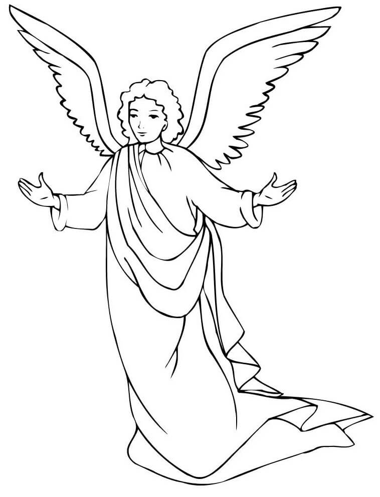 Desenhos de Anjos para Colorir
