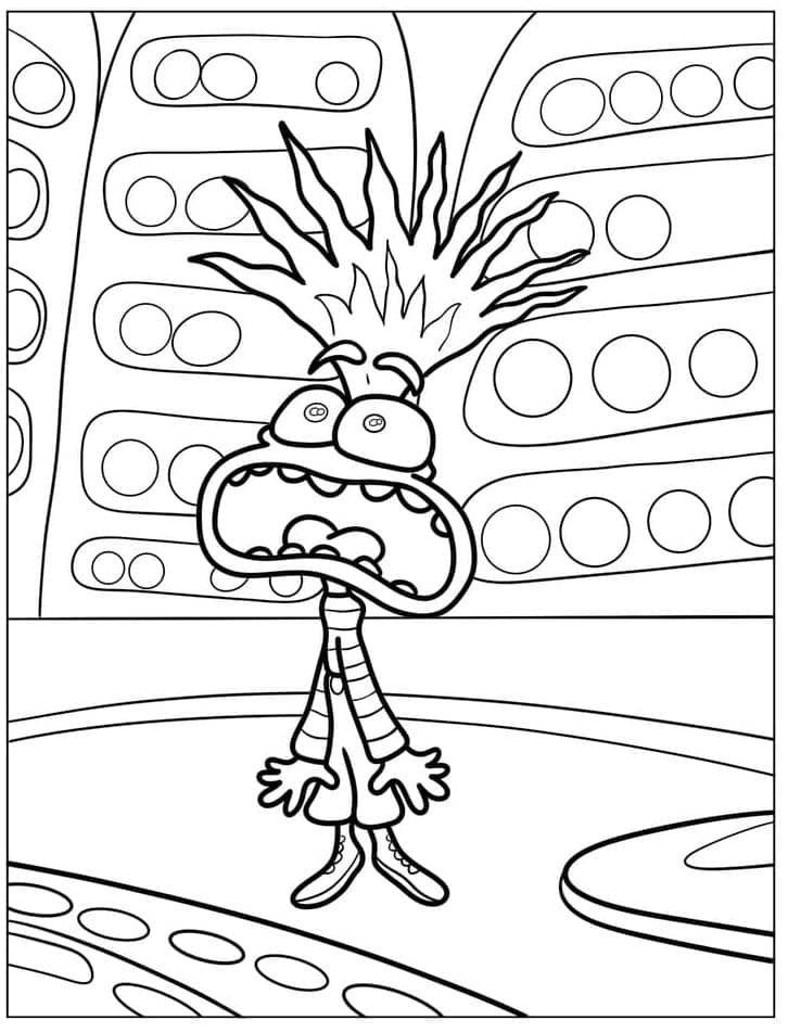 Desenho de Ansiedade Engraçado para Colorir