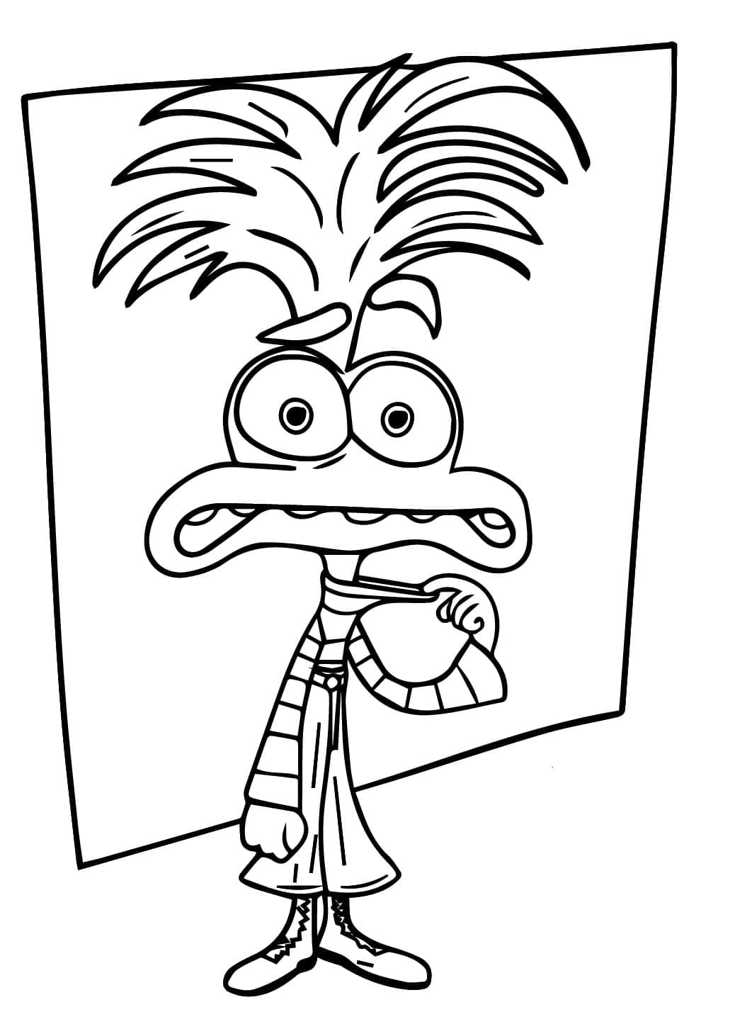 Desenho de Ansiedade Pixar Divertida Mente 2 para Colorir
