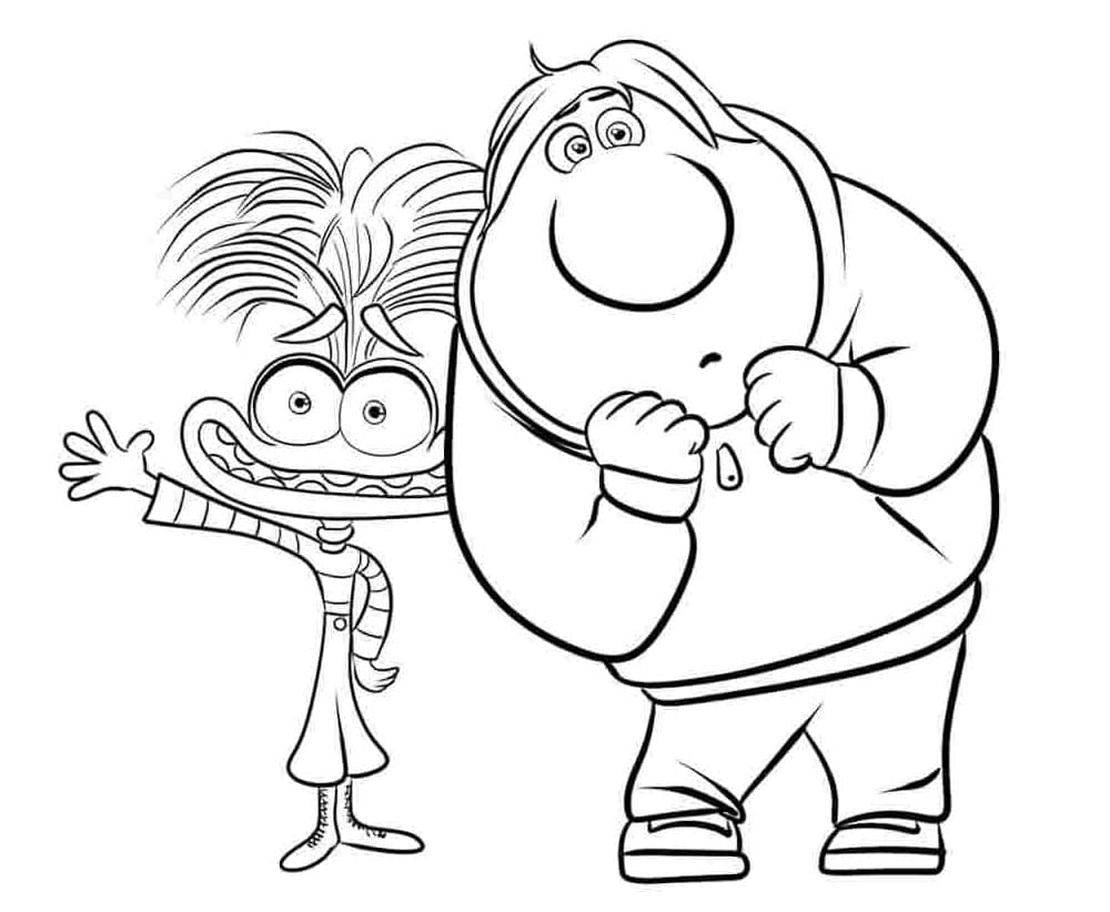 Desenho de Ansiedade e Vergonha para Colorir