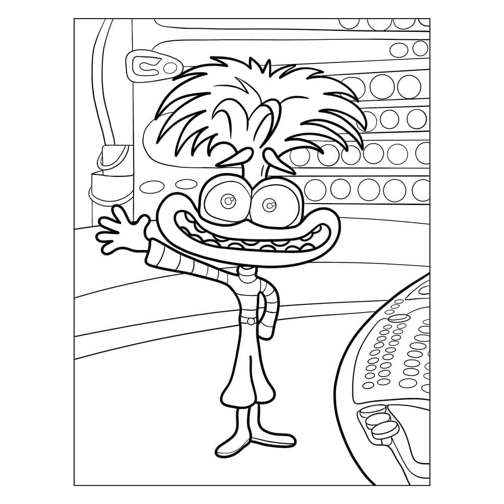 Desenho de Divertida Mente 2 Ansiedade para Colorir