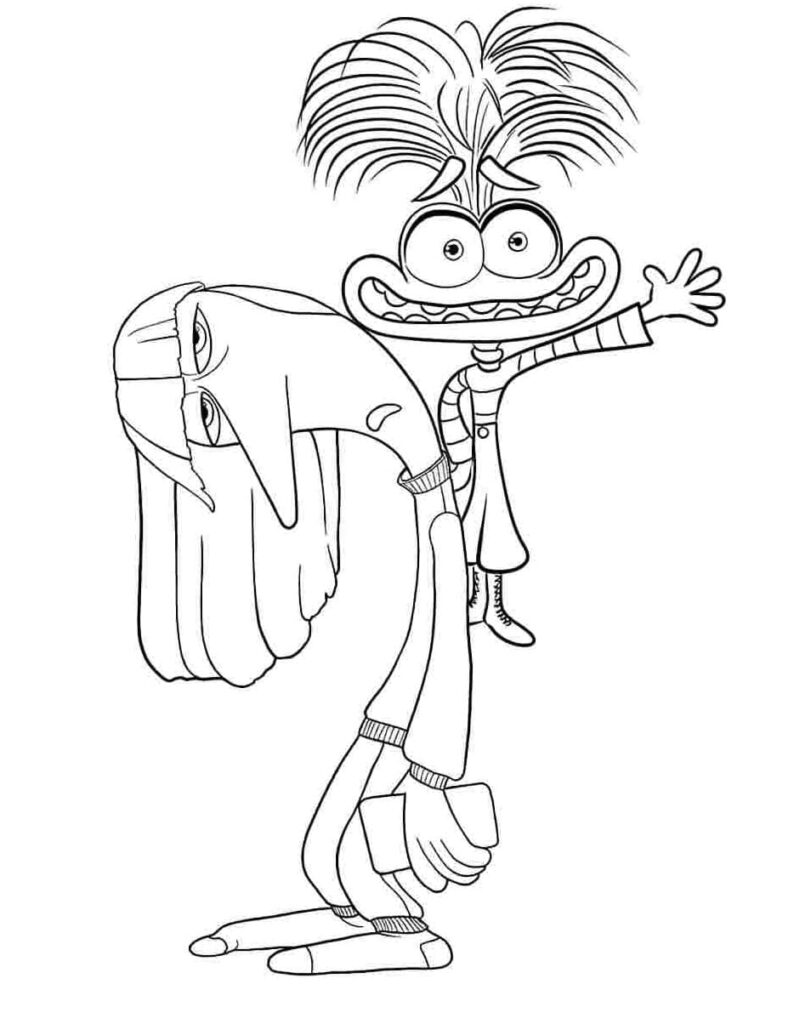 Desenho de Ennui e Ansiedade para Colorir
