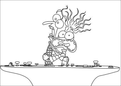 Desenho de Medo e Ansiedade para Colorir