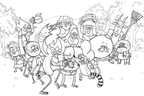 Desenho dos Personagens de Apenas Um Shos para Colorir grátis