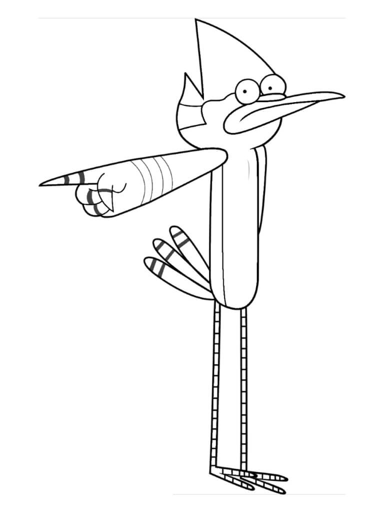 Desenho em Pdf do Mordecai para Colorir