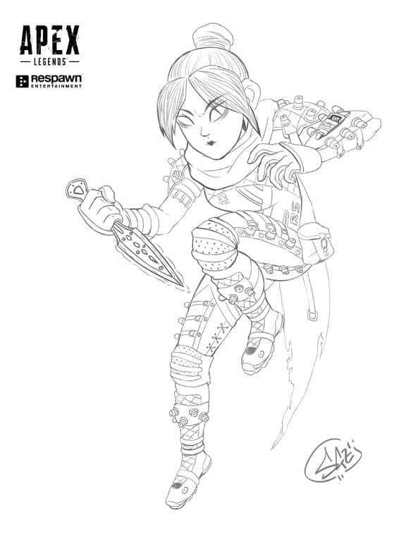 Desenho de Apex Legends Grátis para Crianças para Colorir