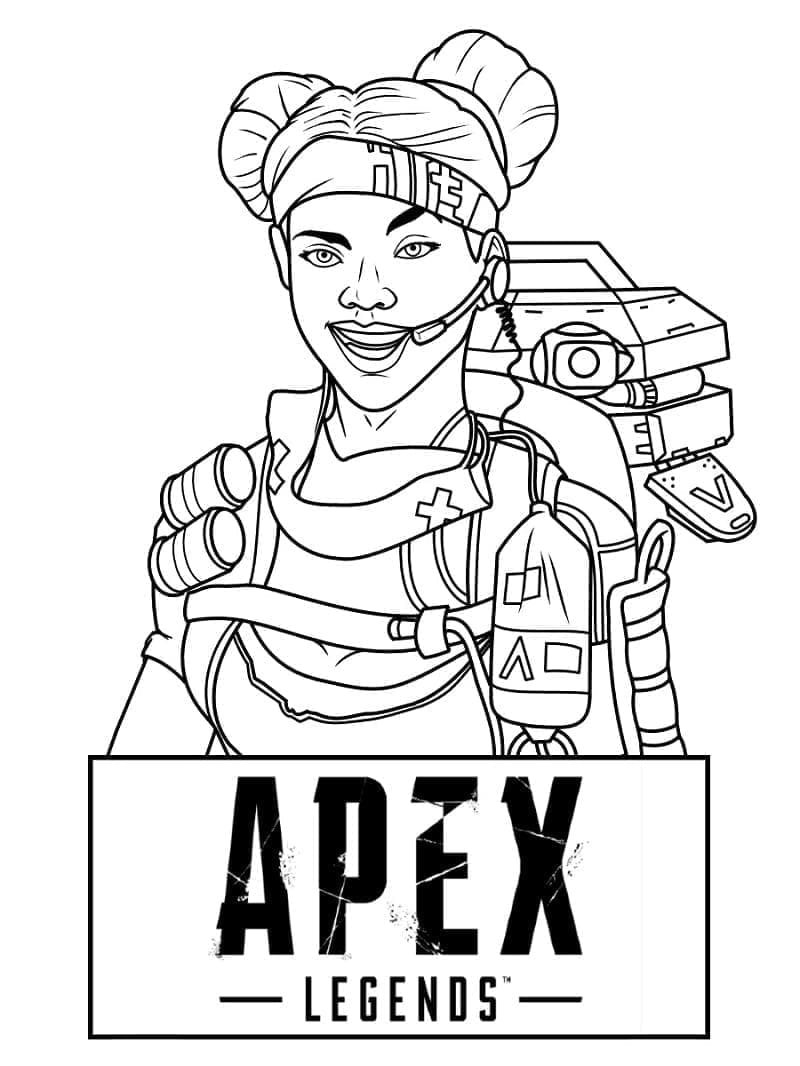 Desenho de Apex Legends Lifeline para Colorir
