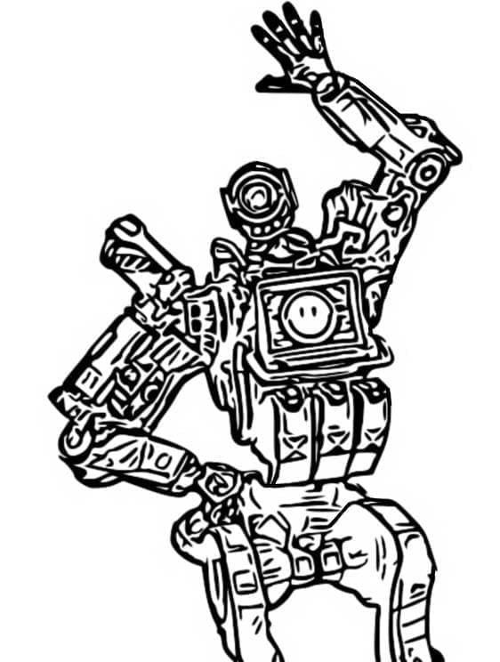 Desenho de Apex Legends Pathfinder para Colorir