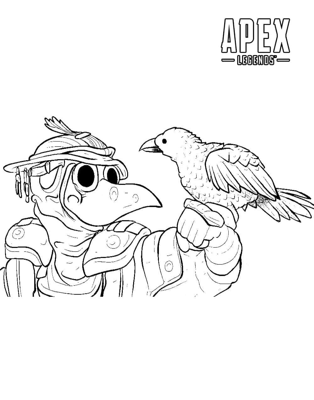 Desenho de Bloodhound de Apex Legends para Colorir