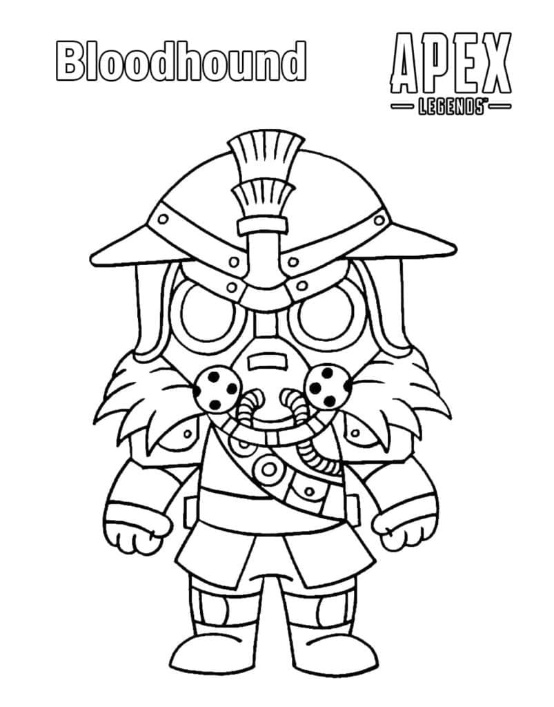 Desenho de Chibi Bloodhound para Colorir