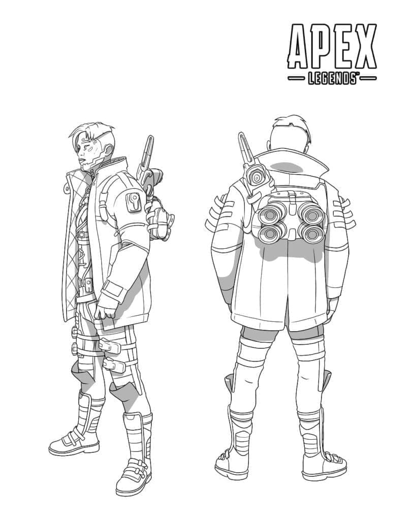Desenho de Crypto Apex Legends para Colorir