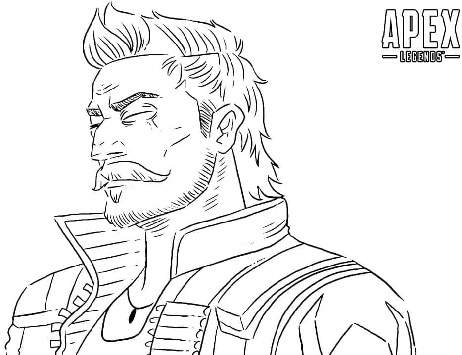 Desenho de Fuse de Apex Legends para Colorir