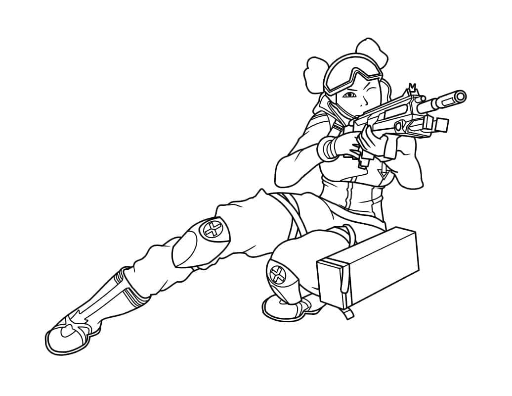 Desenho de Horizon de Apex Legends para Colorir
