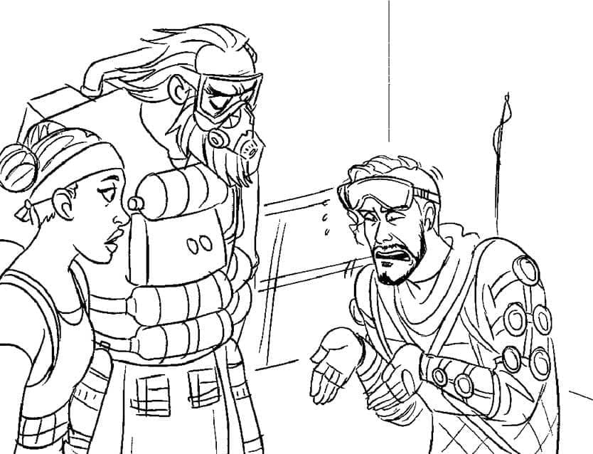 Desenho de Imagem de Apex Legends para Colorir