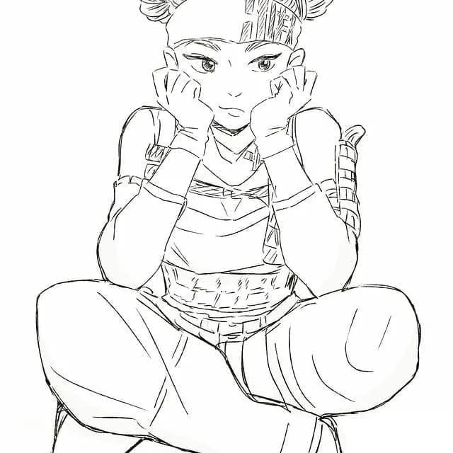 Desenho de Lifeline Apex Legends Grátis para Colorir