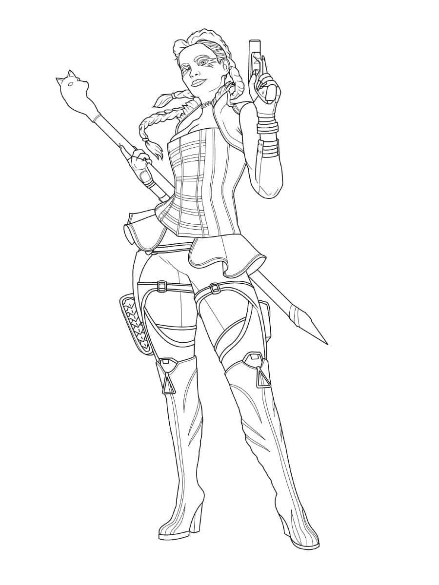 Desenho de Loba Apex Legends para Colorir