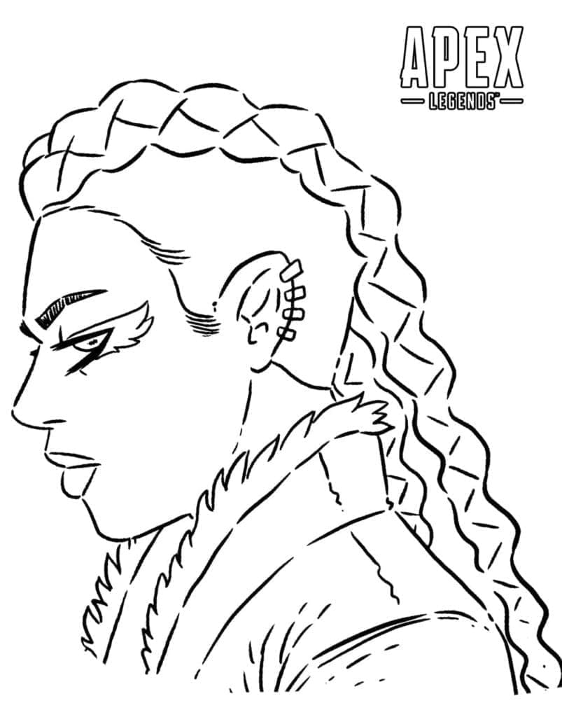 Desenho de Loba de Apex Legends para Colorir