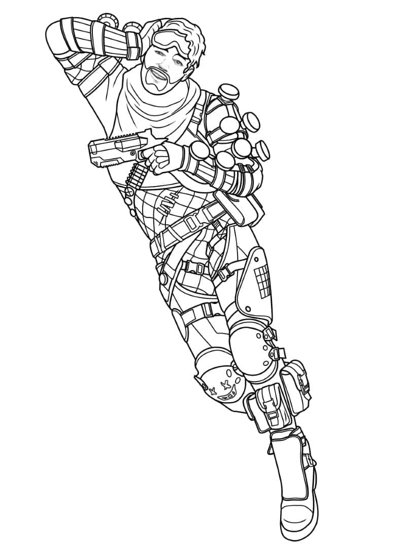 Desenho de Mirage Apex Legends para Colorir