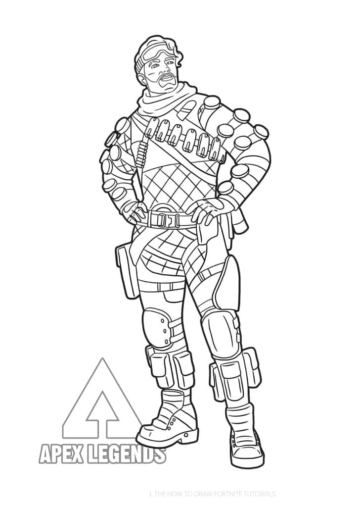 Desenho de Mirage de Apex Legends para Colorir