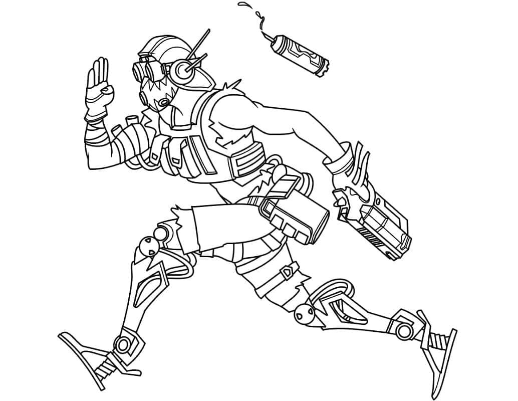 Desenho de Octane Apex Legends para Colorir