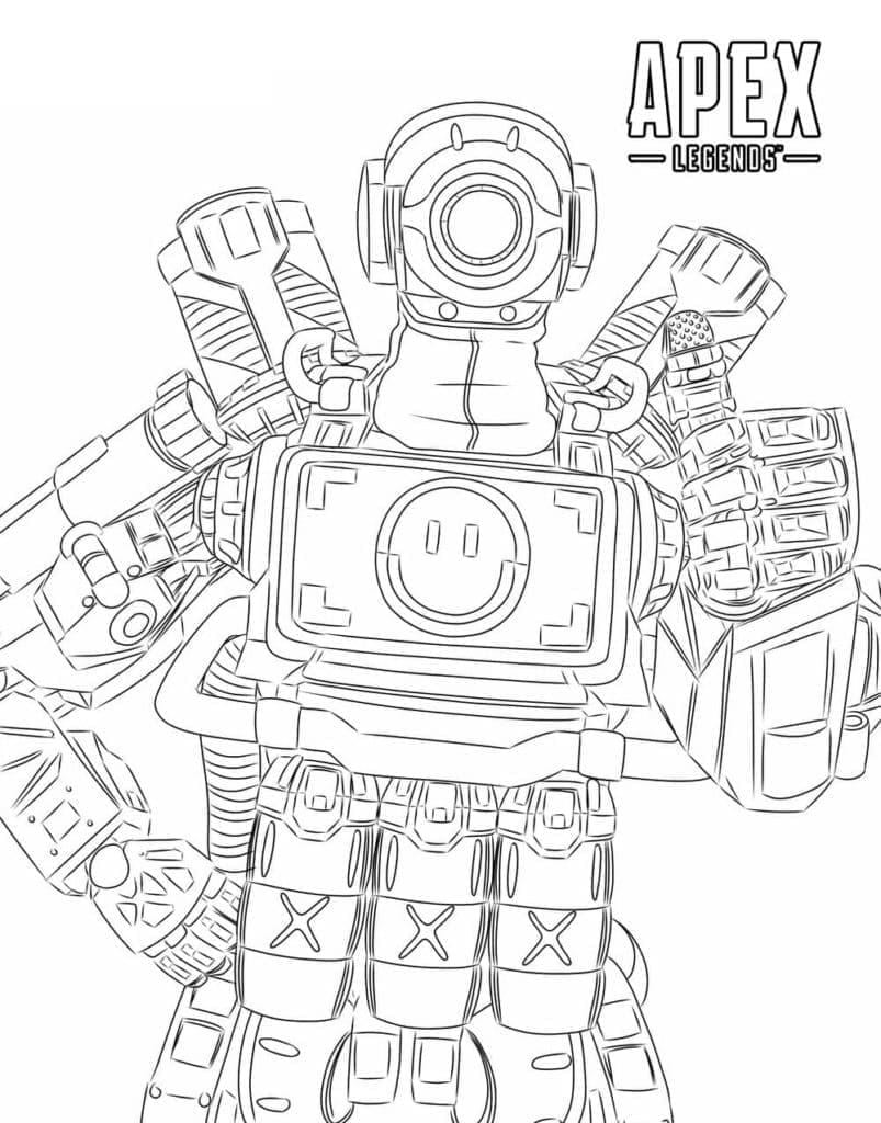 Desenho de Pathfinder de Apex Legends para Colorir