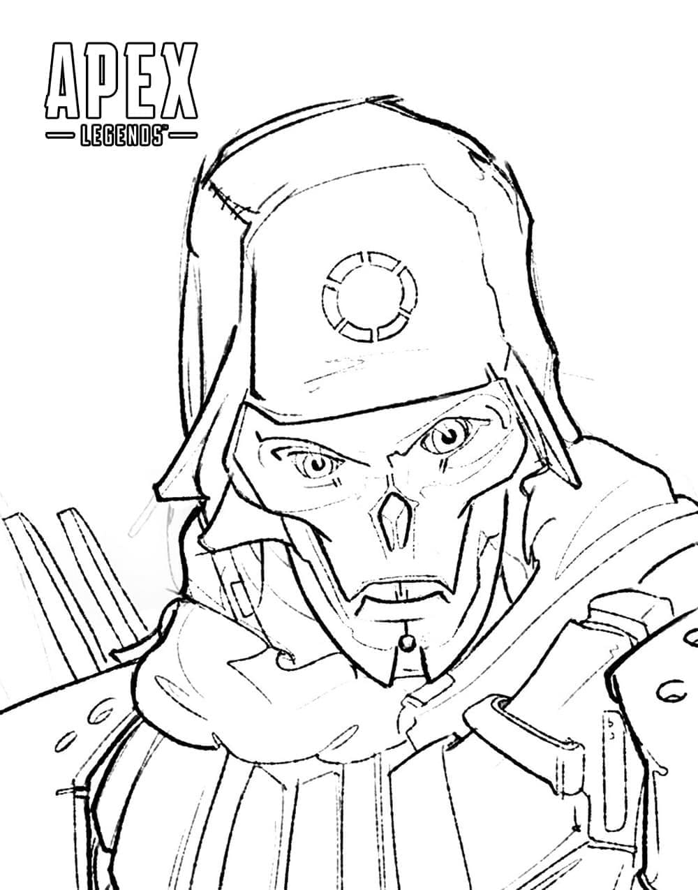 Desenho de Revenant de Apex Legends para Colorir