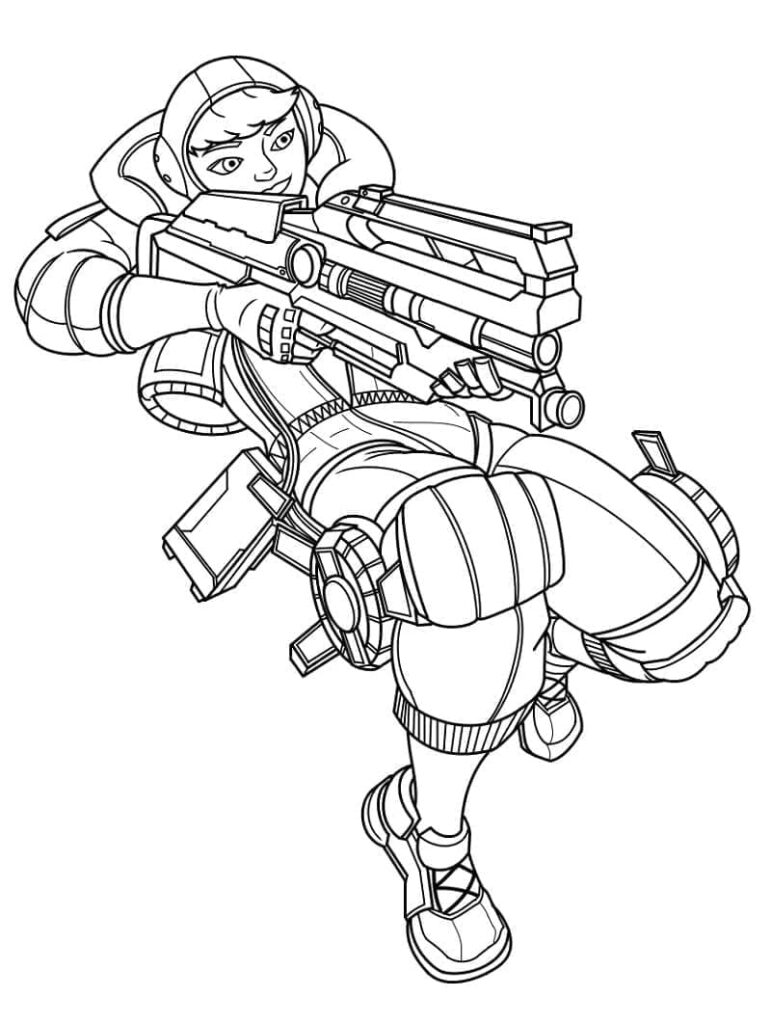 Desenho de Wattson de Apex Legends para Colorir