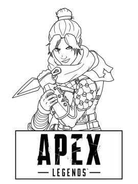 Desenho de Wraith Apex Legends para Colorir