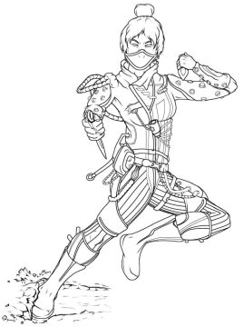 Desenho de Wraith de Apex Legends para Colorir