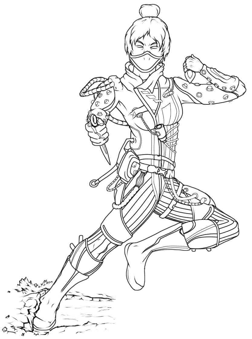 Desenho de Wraith de Apex Legends para Colorir