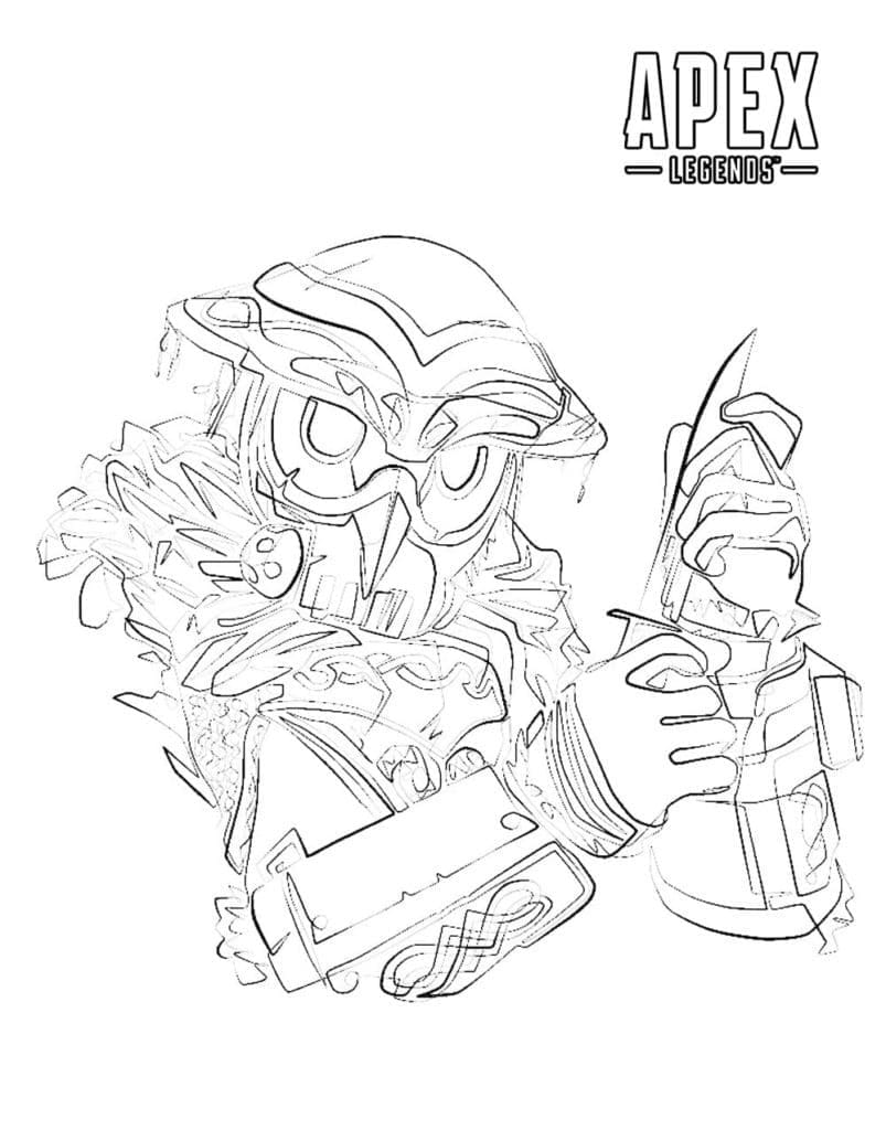 Desenho em Pdf de Apex Legends para Pintar