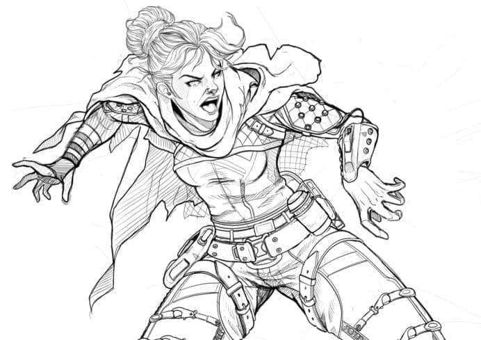 Desenho Realista de Apex Legends para Baixar e Pintar
