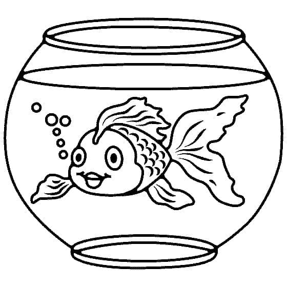 Desenho de Adorável Aquário para Colorir