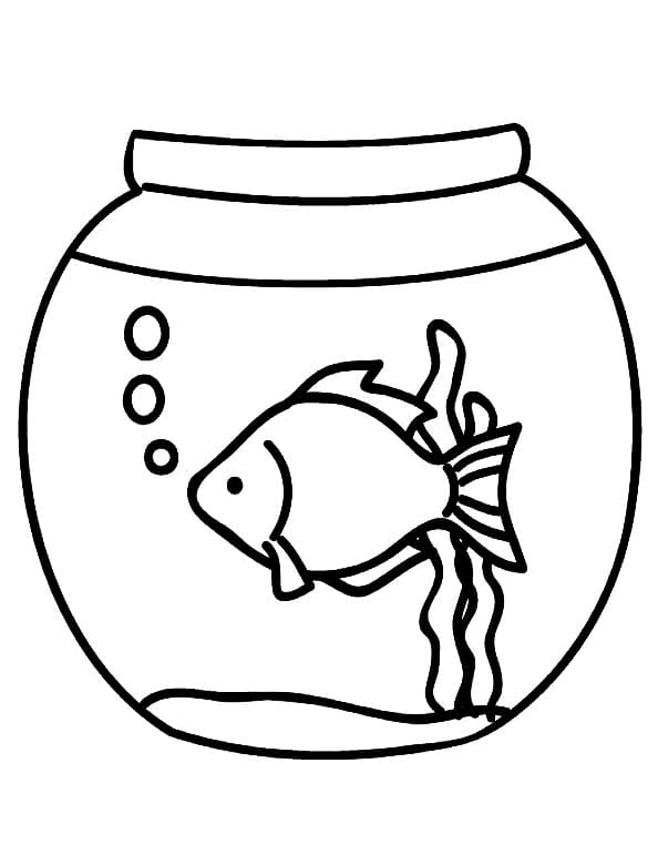 Desenho de Aquário Grátis para Colorir