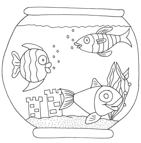 Desenhos de Aquário para Colorir