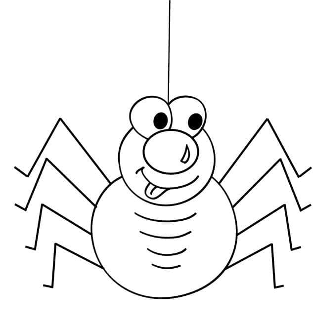 Baixar Desenho de Aranha de Desenho Animado para Colorir
