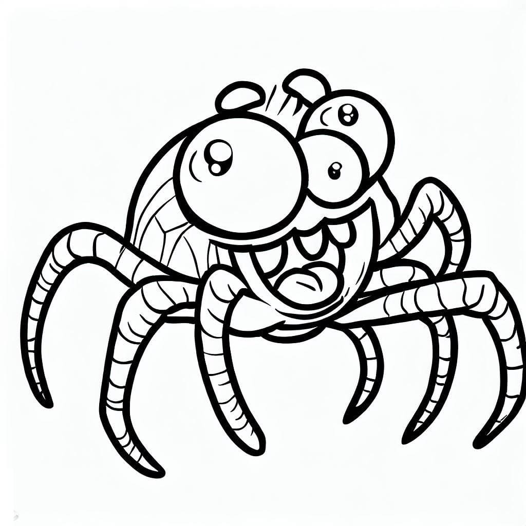 Desenho de Aranha Enlouquecida para Colorir