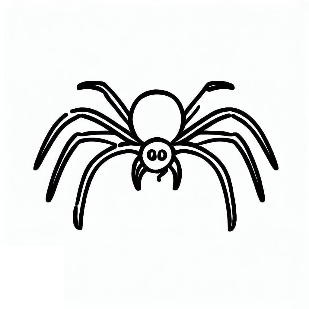 Desenho de Aranha Fácil para Colorir