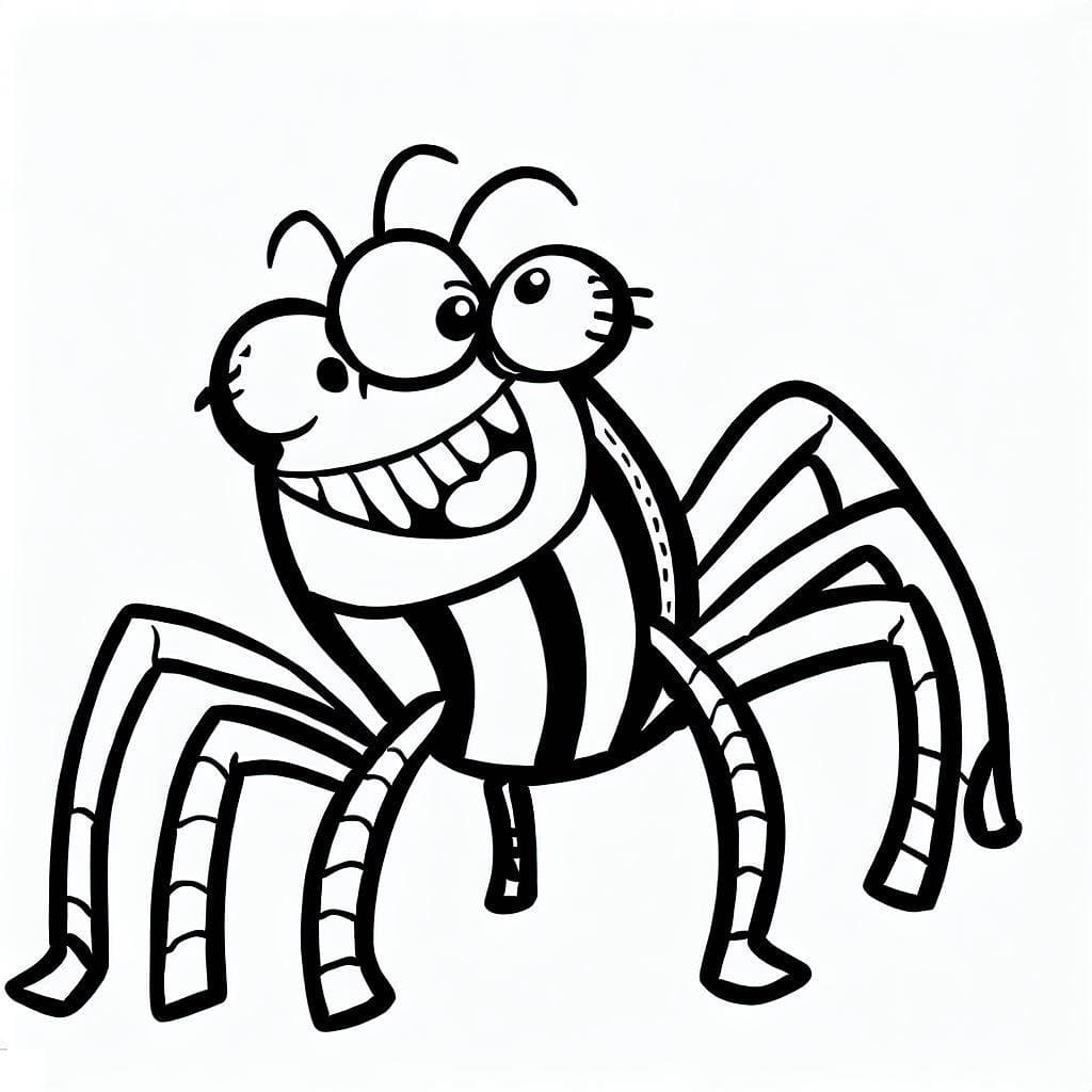 Desenho de Aranha Realista para Pintar
