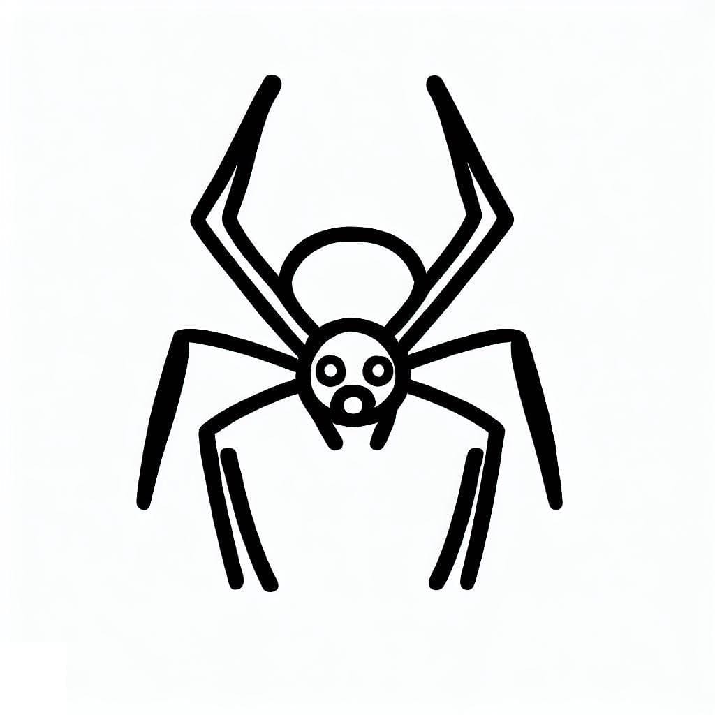 Desenho de Aranha Simples para Colorir