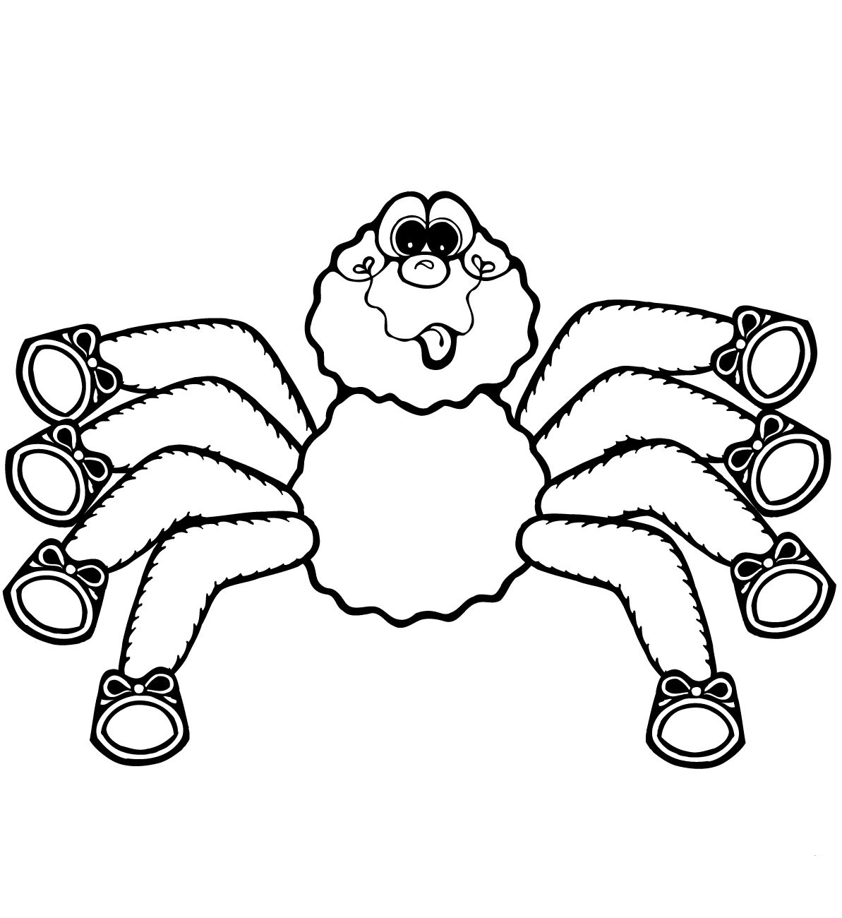 Desenho de Aranha Usando Tênis para Pintar Gratuitamente