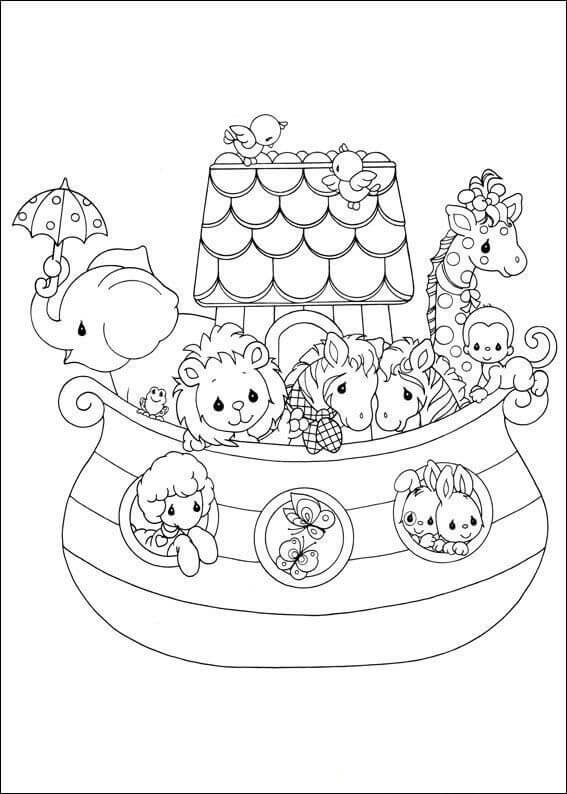 Desenho da Arca de Noé em Pdf para Colorir