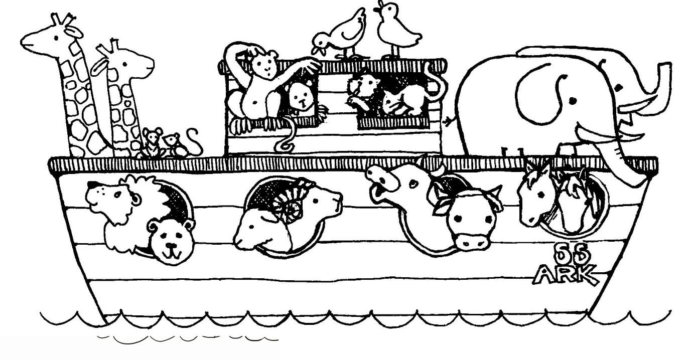 Desenho dos Animais Entrando na Arca de Noé Pdf