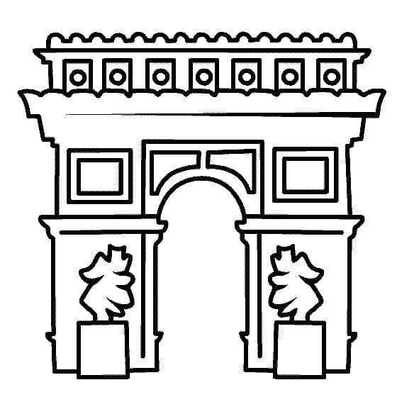 Desenhos de Arco do Triunfo para Colorir