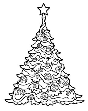 Desenho de Uma árvore de Natal Muito Linda para Colorir