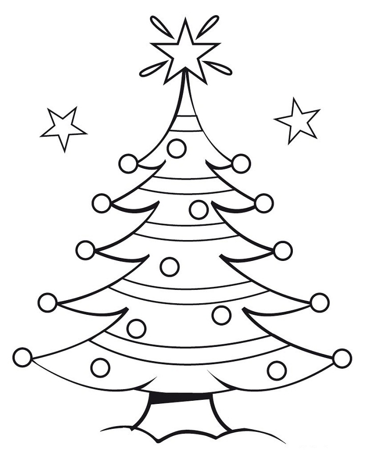 Desenhar Árvore de Natal para Colorir Grátis