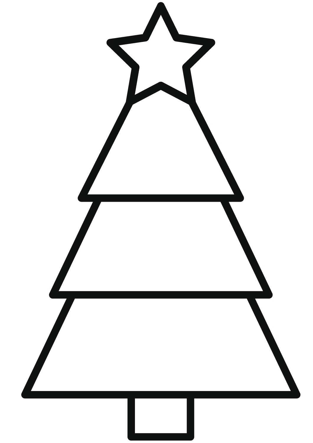 Desenhos de Árvore de Natal para Colorir